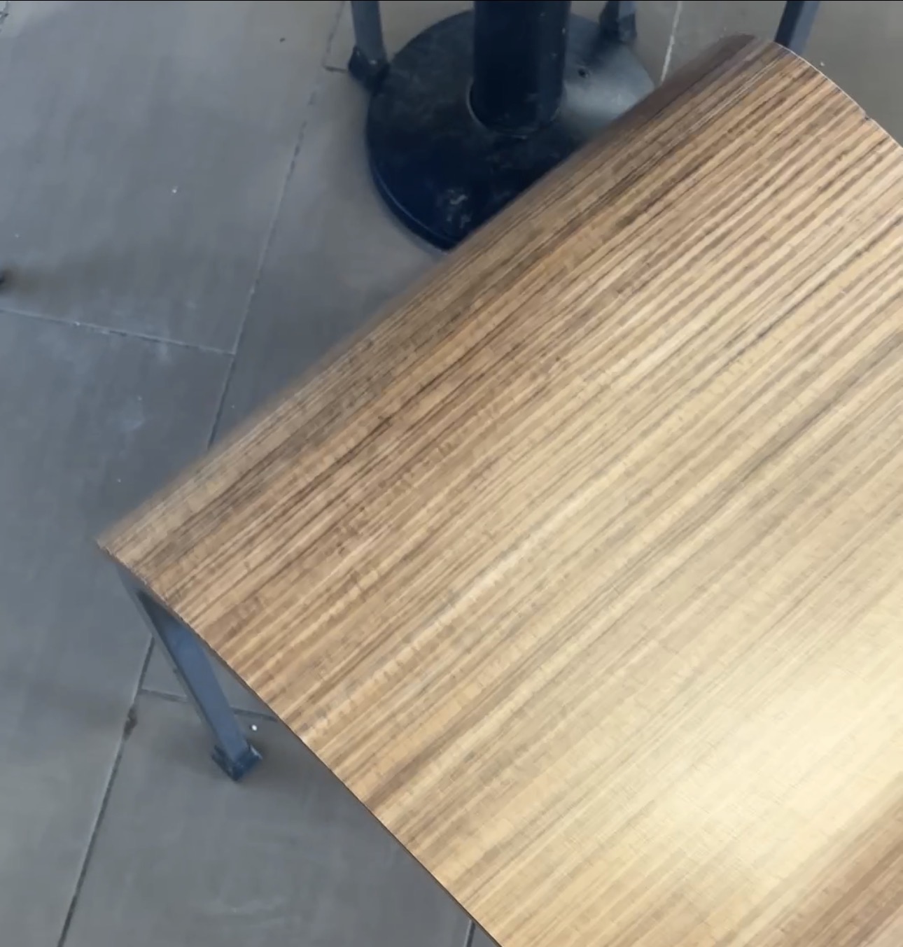 recording of myself pulling out a chair in the cafeteria